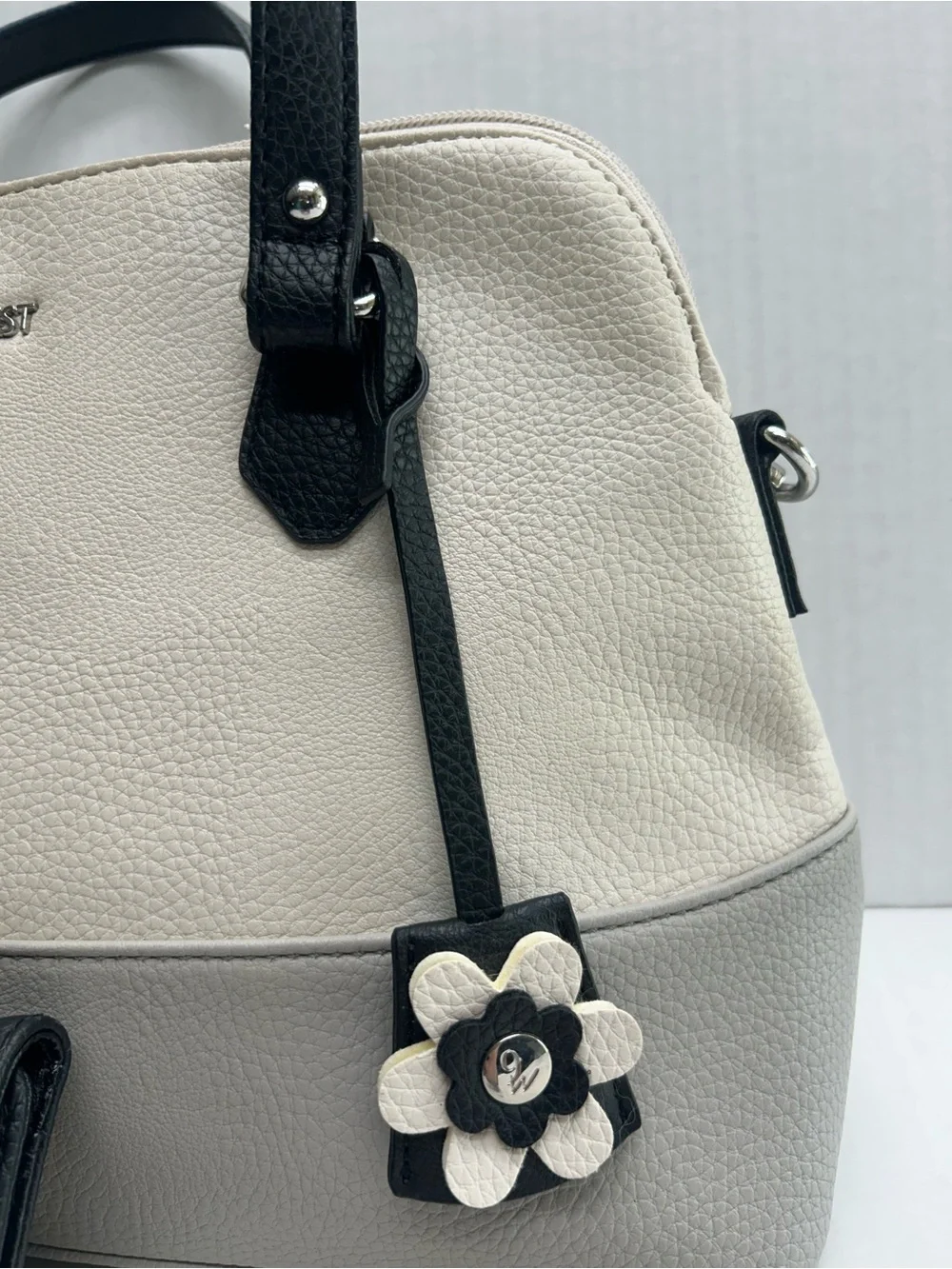 Nine West Colorblock Satchel Handbag & Matching Wallet 2pc Set